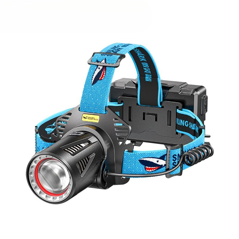 led強光頭燈 M77超亮燈珠 黃/白光頭燈 Type-C充電 3段 可調焦 防水戶外露營狩獵 XS58