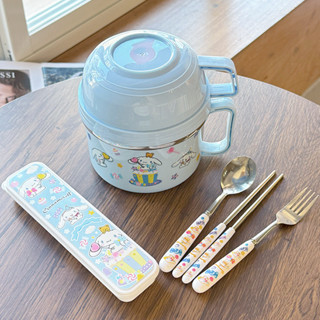 ✨聯盟精選🌈燙碗 兒童不鏽鋼餐具飯碗 午餐袋 玉桂狗 學生飯盒 國小餐碗大容量 便攜式飯碗 小朋友餐盒 兒童餐盒 便當盒