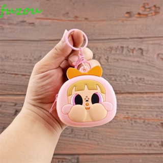 FUZOUPowerpuffGirls娃娃吊墜,卡哇伊動漫圖卡通矽膠零錢包,揹包掛件矽膠愛哭娃娃鑰匙圈