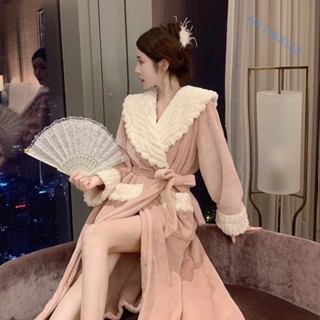 爆款上市 睡袍女睡衣女加絨加厚加長珊瑚絨珊瑚絨浴袍秋冬季新款家居服
