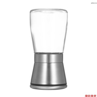 銀色 廚房304不鏽鋼玻璃胡椒研磨器餐廳花椒胡椒粉研磨器手動黑胡椒研磨瓶