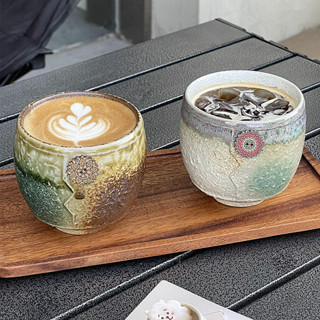 【現貨】日式陶瓷杯 水杯 馬克杯 咖啡杯子 日式創意窯變陶瓷單杯手工拉花濃縮咖啡杯複古粗陶建盞主人杯茶杯