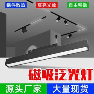 led家用商用走廊過道磁吸軌道燈嵌入式客廳無主燈照明射燈泛光燈