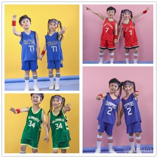 球衣DIY兒童雄鹿套裝字母哥夏季東契奇籃球服快船猛龍獨行俠 RLHR