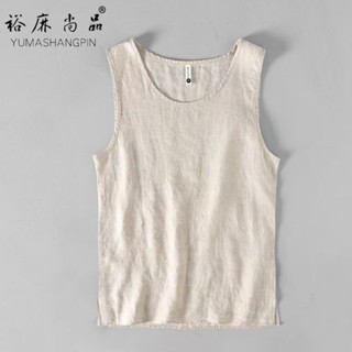 男士棉麻無袖背心民族風素色百搭亞麻馬甲無袖衫透氣排汗復古唐裝漢服居士服禪服太極服新品