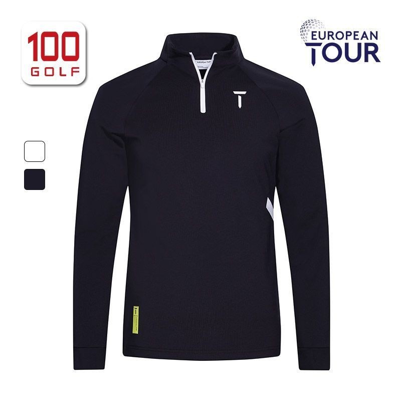 【高爾夫球衣】高爾夫男裝 EuropeanTour歐巡賽高爾夫服裝男長袖T恤薄款立領時尚運動T恤