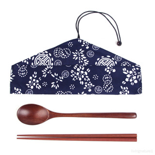 創意木質筷子勺子套裝和風日式旅收納行筷子湯匙出差餐具