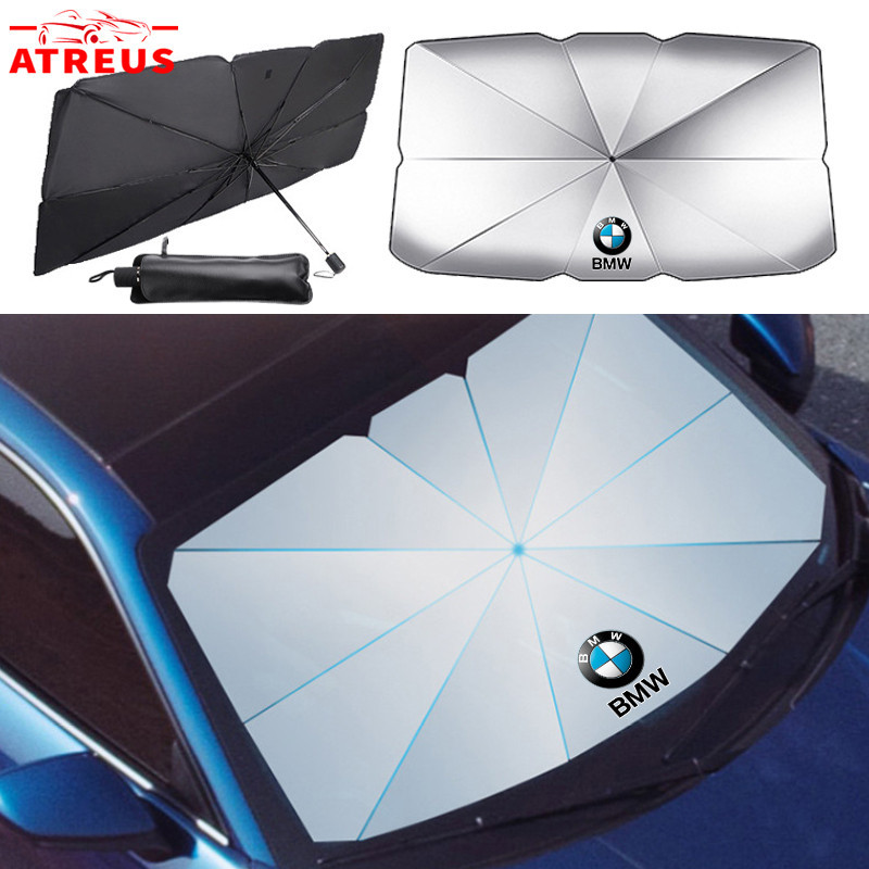 BMW 寶馬汽車遮陽傘汽車前擋風玻璃遮陽罩防紫外線遮陽罩防曬適用於寶馬 E36 E46 E30 E90 F10 F30