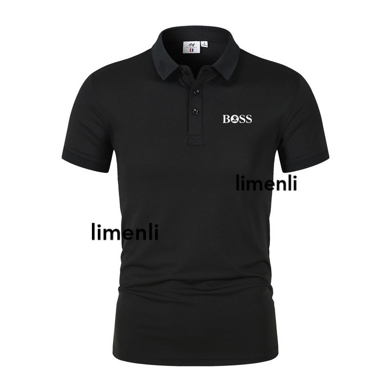 2022新款boss Men Polo衫棉質短袖襯衫夏季休閒時尚高爾夫Polo衫網球