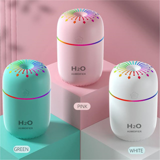空氣加濕器淨化器迷你超聲波擴散器usb家庭辦公室車載擴散器香薰擴散器彩虹led