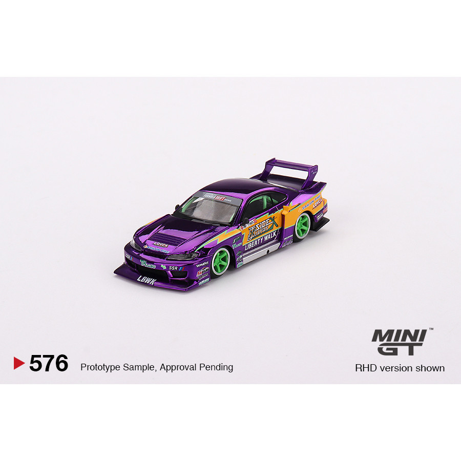 現貨[匠心]MINI GT1:64 #576 日產 Nissan S15 SILVIA 紫合金汽車模型