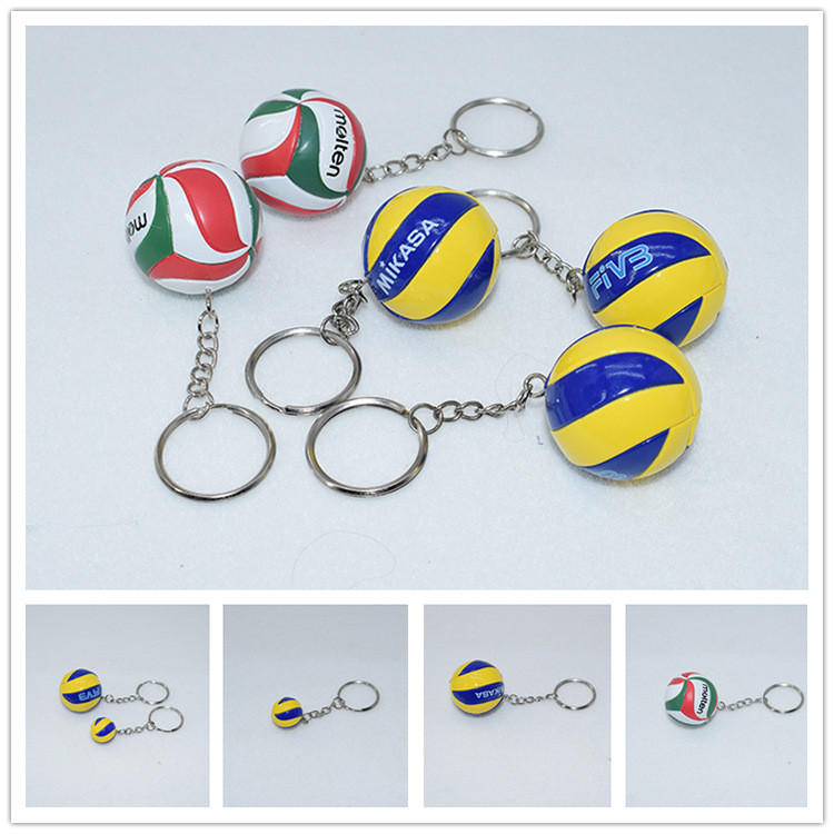 MIKASA迷你排球鑰匙扣3.8CM球鑰匙扣掛飾PVC吊飾比賽獎品商務禮品