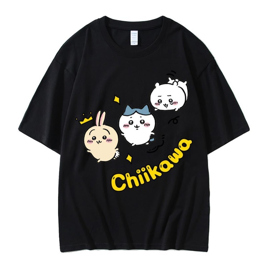 【小滿】新品親子裝 兒童短袖  上衣吉伊卡哇chiikawa可愛寬鬆衣服動漫上衣T恤1