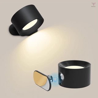 360° 可旋轉 LED 壁燈磁性可充電壁燈按鈕控制床頭燈,具有 3 種顏色溫度和 3 種亮度,適用於臥室、畫廊