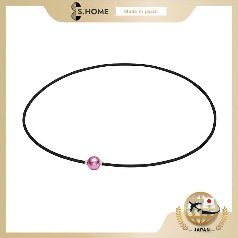 【日本直送】Phiten RAKUWA EXTREME 镜球项链（浅色）粉色/银色 40 厘米