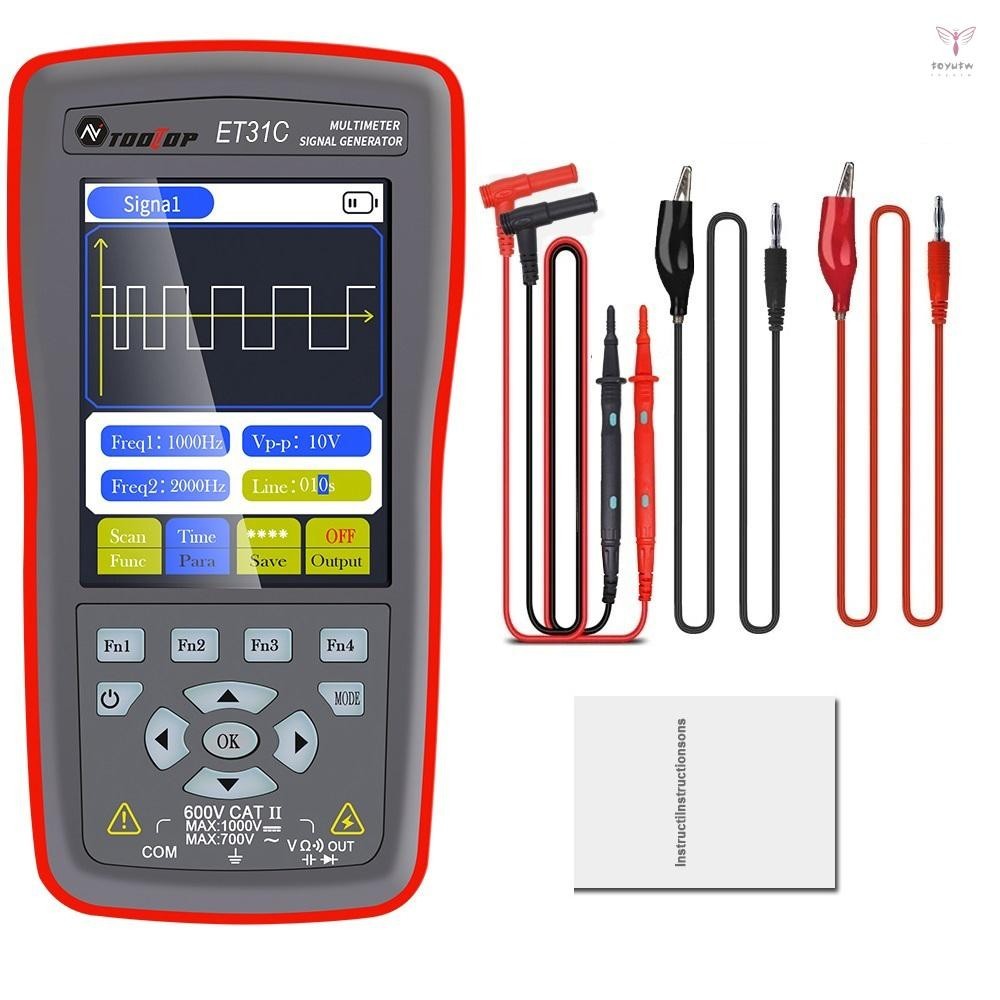 Tooltop 2in1 汽車信號發生器萬用表 2.8 英寸彩色顯示綜合線圈電磁繼電器控制雙模開關多信號輸出,用於精確車