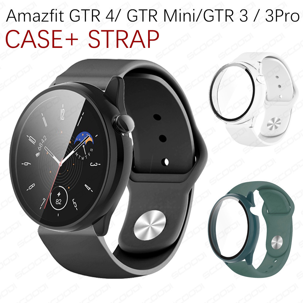 2 合 1 錶帶附玻璃保護殼適用於 Amazfit GTR 4 /3 3Pro /GTR Mini