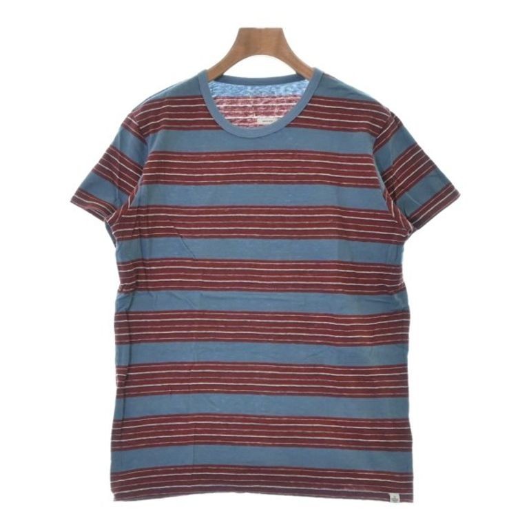visvim ViS針織上衣 T恤 襯衫橫條紋 男性 藍色 紅色 日本直送 二手