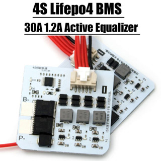 30a 4S lifepo4 BMS 1.2A有源均衡器磷酸鐵鋰電池保護板平衡啟動摩托車電動車