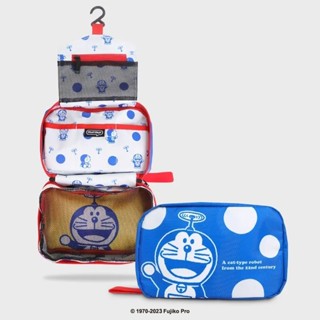 日系哆啦A夢卡通折疊便攜洗手間旅行盥洗包多功能防塵收納掛袋