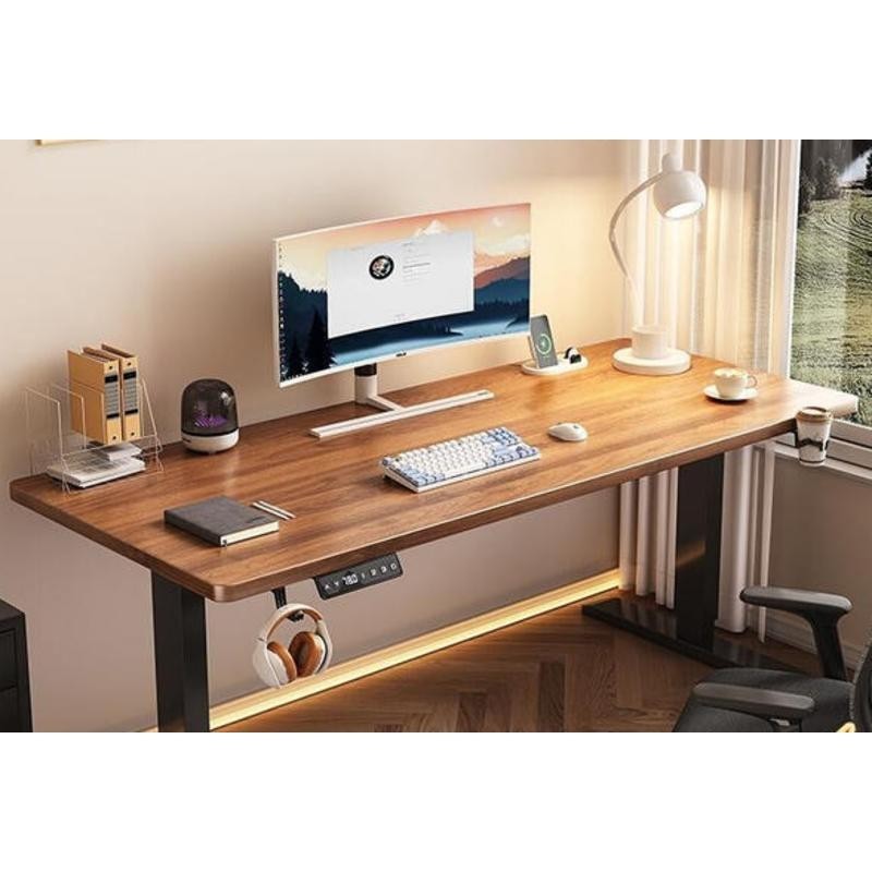 現款/實木電動升降 桌智慧電腦桌 家用學習辦公 宜家IKEA 升降電競桌子 書桌