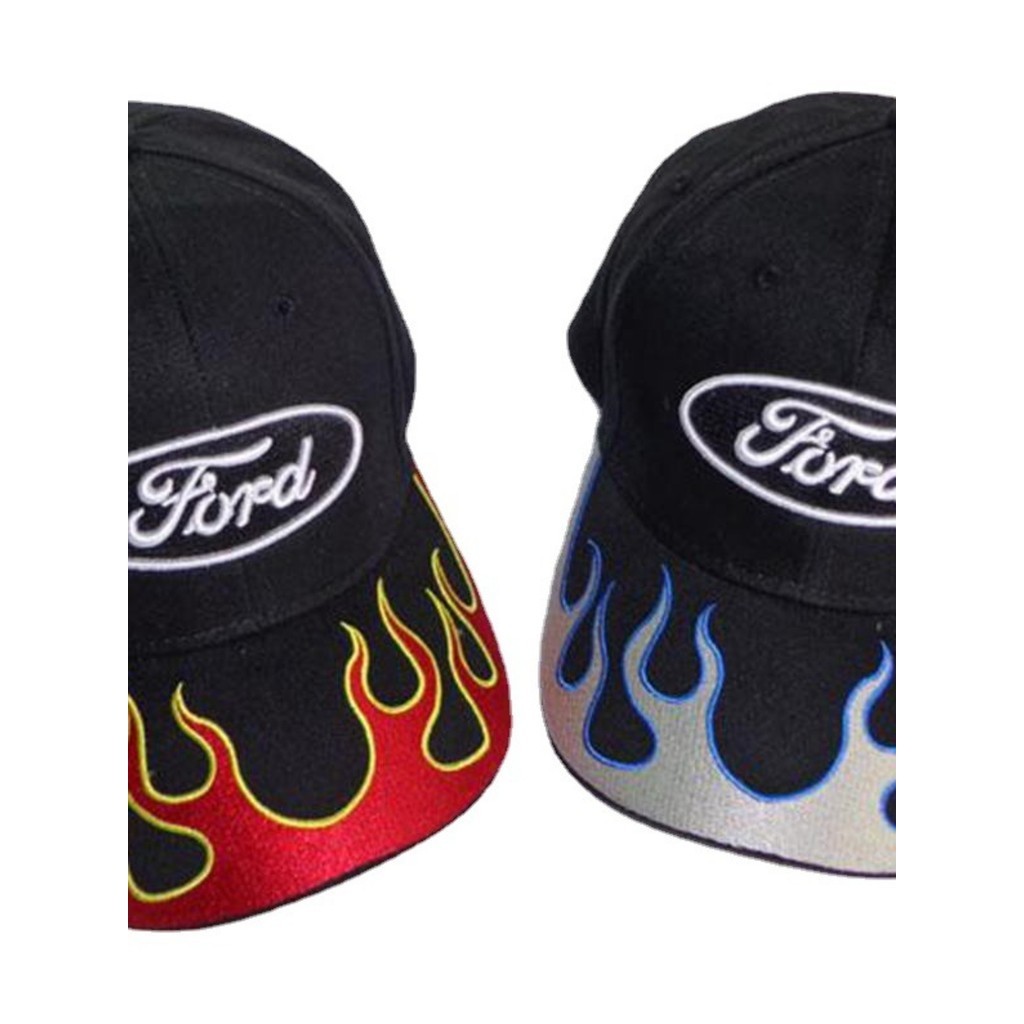 福特標帽子火焰汽車帽賽車帽F1車隊鴨舌帽男4S店紀念ford棒球帽