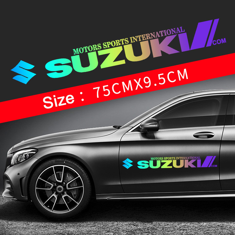 SUZUKI 2 件裝車身側蓋划痕標誌貼紙汽車門裝飾徽章貼花適用於鈴木 Swift Sport Xl7 Vitara J