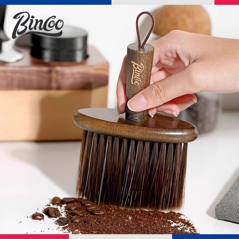 Bincoo咖啡機刷子咖啡刷渣粉掃清潔毛刷吧檯咖啡粉清理刷咖啡工具