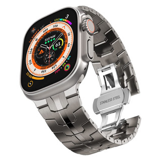 適用蘋果手錶不鏽鋼錶帶S8鋼鐵俠Apple Watch Ultra金屬錶帶49mm