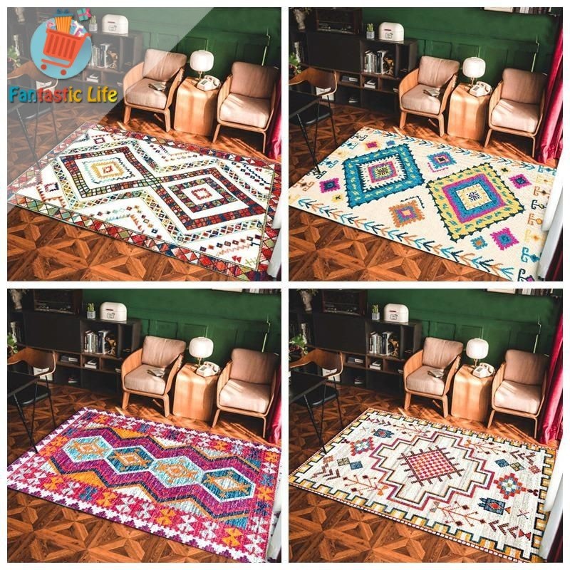 8款波西米亞風格地毯床頭地毯民族風格地毯波斯風格地毯客廳餐桌地墊摩洛哥風格衣帽間地墊