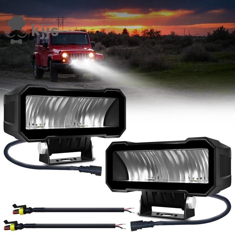 5 英寸 LED 吊艙燈頭燈 LED 駕駛聚光燈霧燈適用於越野 ATV UTV 卡車船 80W 8000LM 工作燈易於