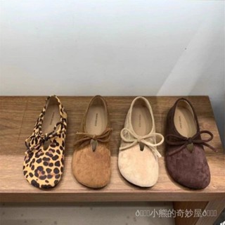【臺灣出貨】35-43碼 大碼女鞋孕𡠹平底單鞋女百搭網紅時尚豹紋勃肯鞋41豆豆鞋大碼女裝 胖妹妹 大尺碼