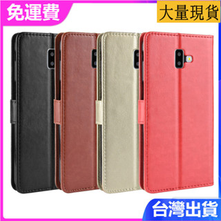 適用三星 Samsung Galaxy J6 PLUS 2018手機殼J6+翻蓋保護套卡錢包手機皮套