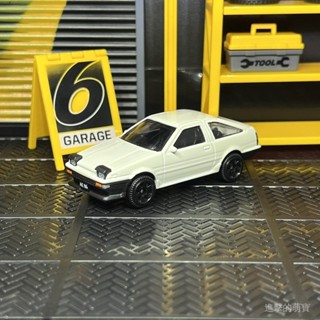 小比例閤金車豐田AE86汽車模型帶跳燈減震玩具 收藏小汽車軌道小車