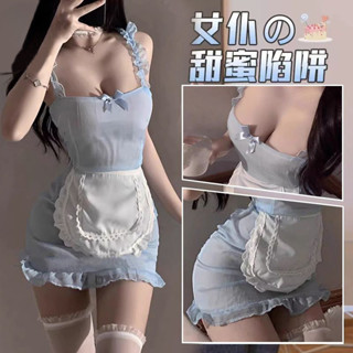 🔥性感內衣🔥 情趣女僕套裝 透視女傭制服 吊帶連衣裙 日系誘惑套裝 性感睡衣