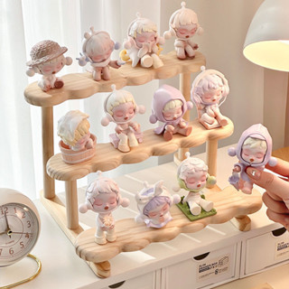 桌面收納櫃實木展示架便攜泡泡瑪特盲盒架