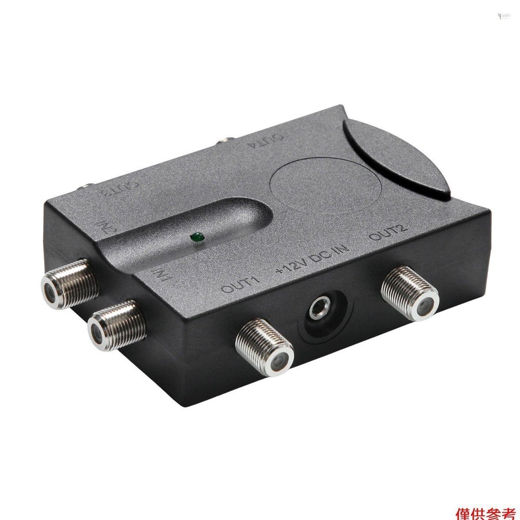 Yot 雙向電視放大器 2 輸入電視天線信號增強器,帶 4 路輸出低噪聲電視信號分配器天線信號增強器,帶反向路徑,適合室