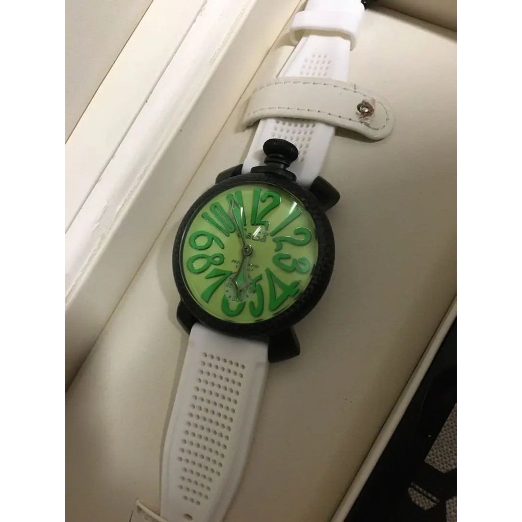近全新 GaGa Milano 手錶 Manuale 碳 綠 日本直送 二手