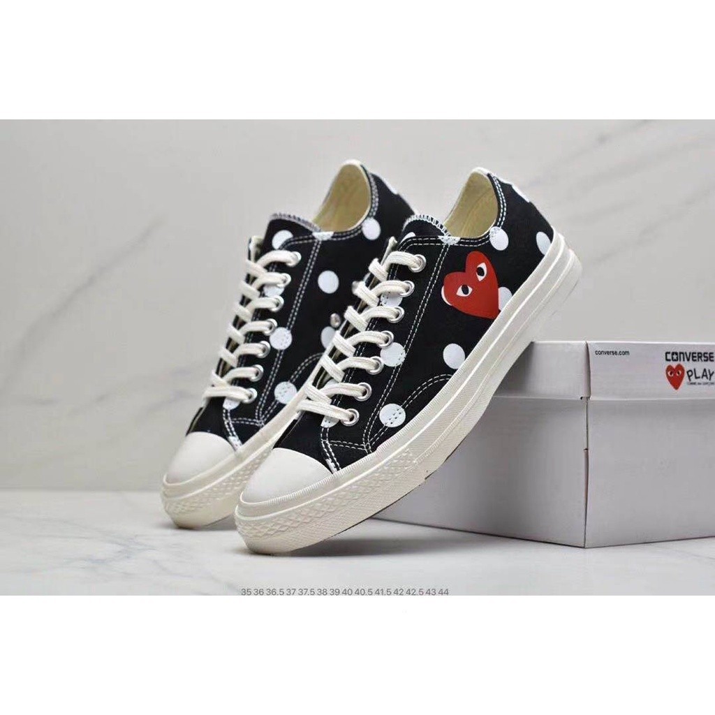 匡威 Cdg PLAY X Converse Classics 原裝正品帆布鞋鞋帶學生運動鞋橡膠鞋底中性贈送襪子