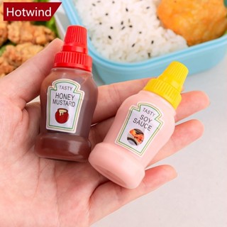Hotwind 迷你醬汁瓶可再填充番茄醬蜂蜜沙拉容器擠壓瓶便攜式醬汁罐分配器便當配件 E4L6