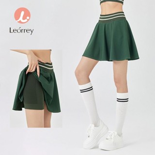 Leorrey 運動裙網球裙跑步百褶瑜伽裙內褲