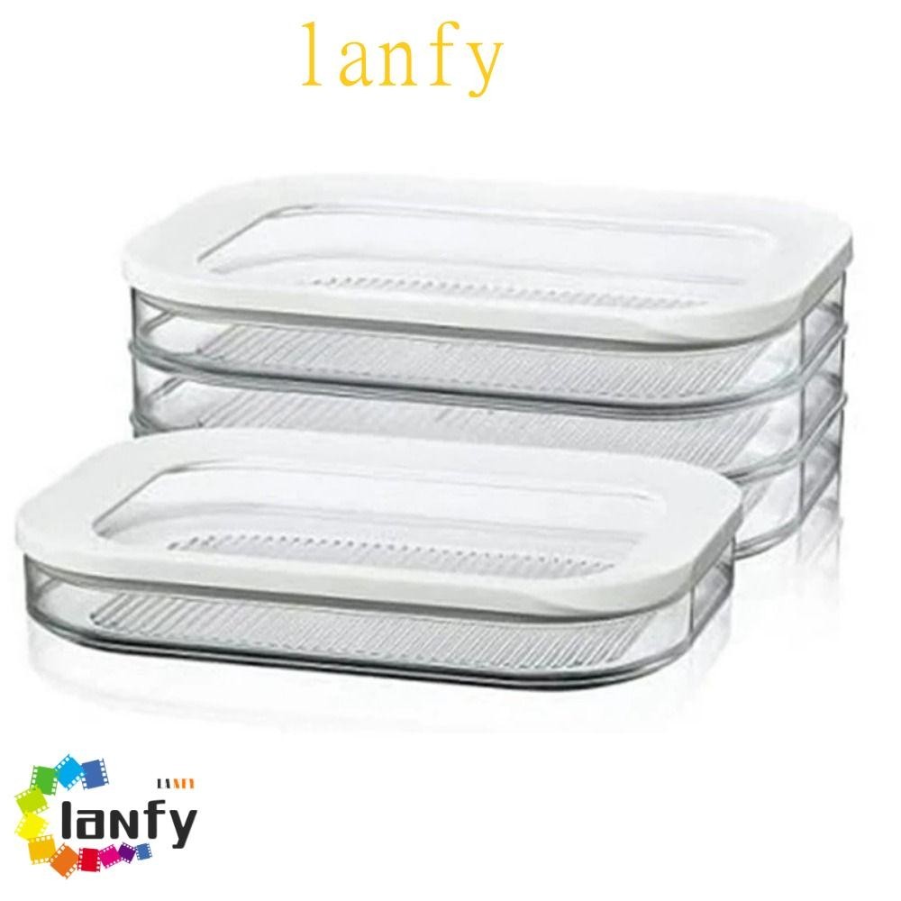 LANFYTier肉片收納盒,密封蓋洗碗機安全冷藏保鮮盒,現代食品級冷凍塑料透明新鮮碗廚房
