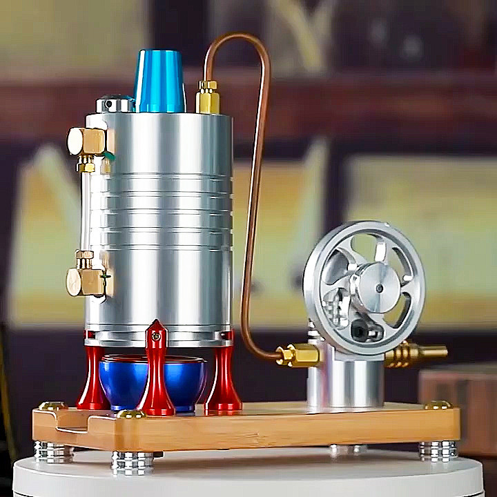 【現貨秒殺！】斯特林蒸汽發動機模型 燃油合金教學物理實驗模型 全金屬微型迷你外燃機模型