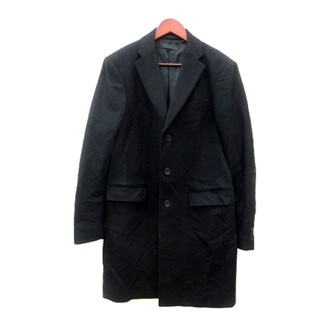 UNIQLO徹斯特大衣外套羊毛 羊絨 單 星型 黑色 日本直送 二手