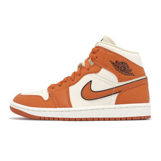 Nike 休閒鞋 Wmns Air Jordan 1 Mid SE 白 橘 女鞋 AJ1 ACS DV1302-100