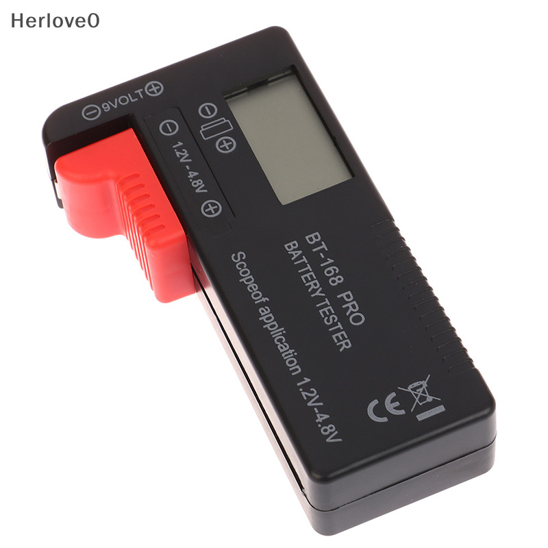 Herlove 1Pc 數字鋰容量測試儀 BT-168D PRO 方格負載分析儀顯示檢查 AAA AA 鈕扣電池測試儀