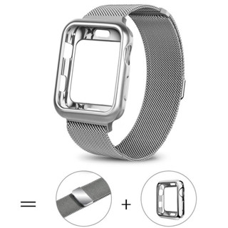 米蘭尼斯Apple Watch迴環不鏽鋼錶帶蘋果手錶帶iWatch1-7代通用SE