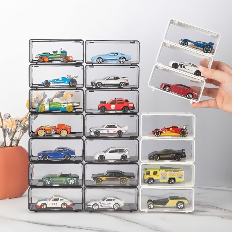 風火輪多美卡合金汽車收納 亞克力收納盒 展示盒架子 可組合展示架 玩具合金車模型