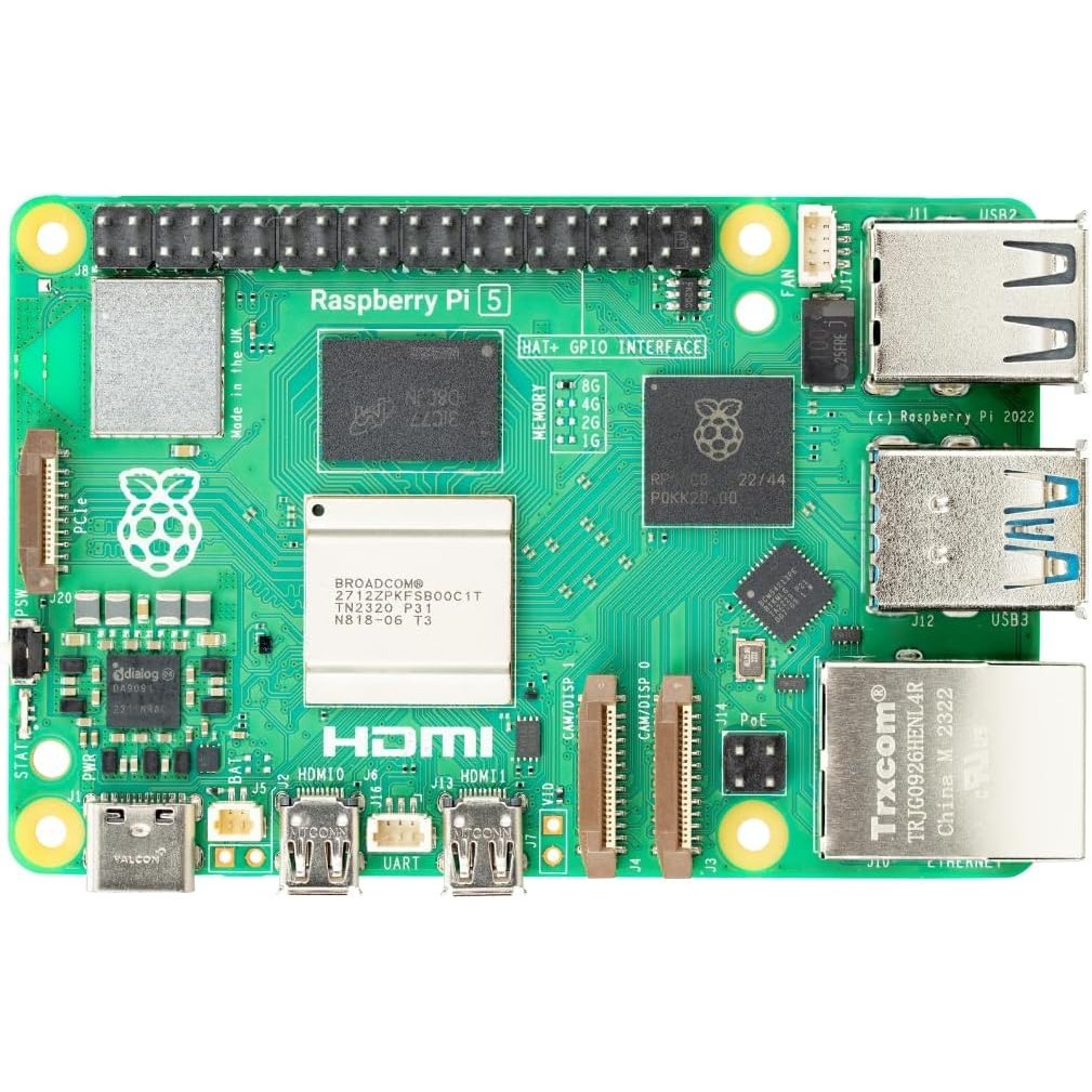 Raspberry Pi 5,單板電腦,4GB 內存,2.4GHz 64 位四核臂 Cortex-A76 處理器,藍牙