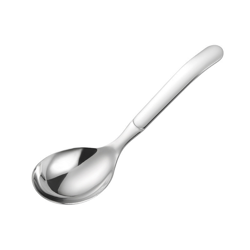 OUKEAI 316不鏽鋼湯匙 甜品匙 家用吃飯勺子 18/10兒童勺 長柄湯匙